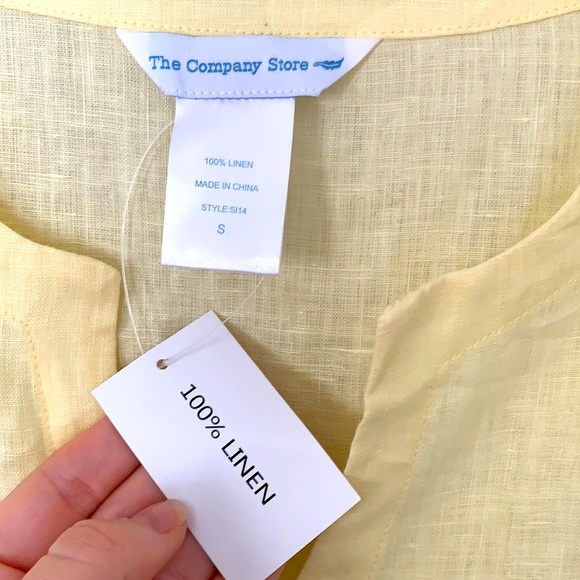 100% Linen Cover Up Tunic Dress - Picture 2 of 5